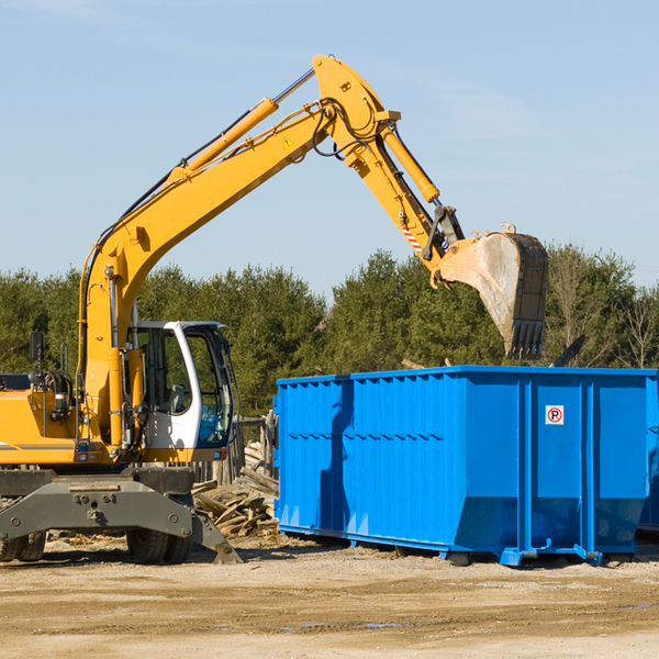 what are the rental fees for a residential dumpster in Moskowite Corner CA